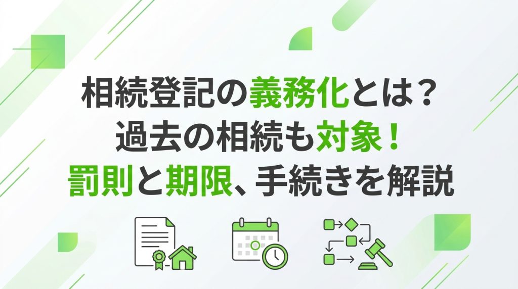 相続登記の義務化とは？過去の相続も対象！罰則と期限、手続きを解説
