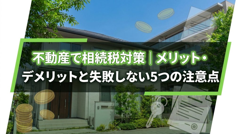 不動産で相続税対策｜メリット・デメリットと失敗しない5つの注意点