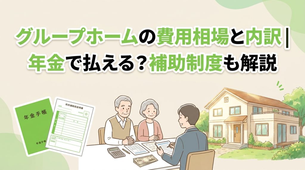 グループホームの費用相場と内訳｜年金で払える？補助制度も解説