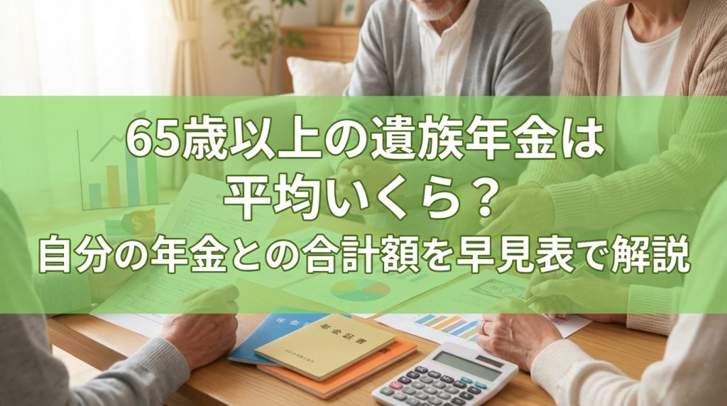 65歳以上の遺族年金は平均いくら？自分の年金との合計額を早見表で解説
