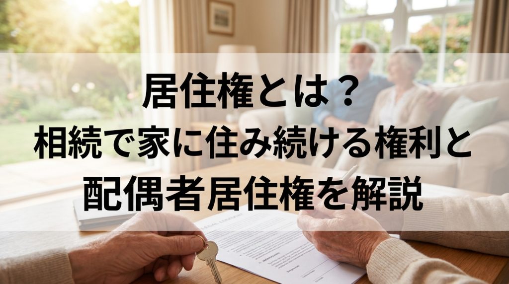 居住権とは？相続で家に住み続ける権利と配偶者居住権を解説