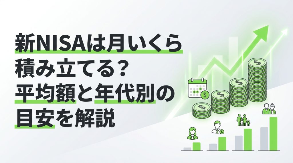 新NISAは月いくら積み立てる？平均額と年代別の目安を解説