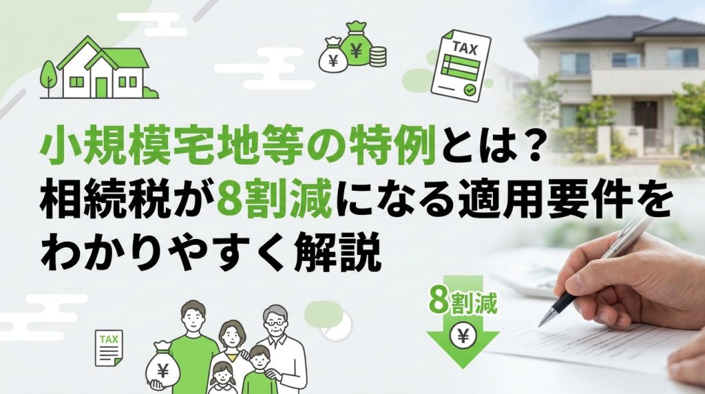 小規模宅地等の特例とは？相続税が8割減になる適用要件をわかりやすく解説