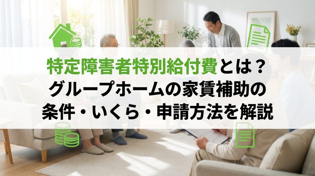 特定障害者特別給付費とは？グループホームの家賃補助の条件・いくら・申請方法を解説