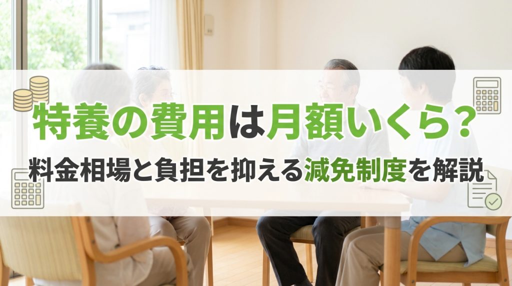 特養の費用は月額いくら？料金相場と負担を抑える減免制度を解説