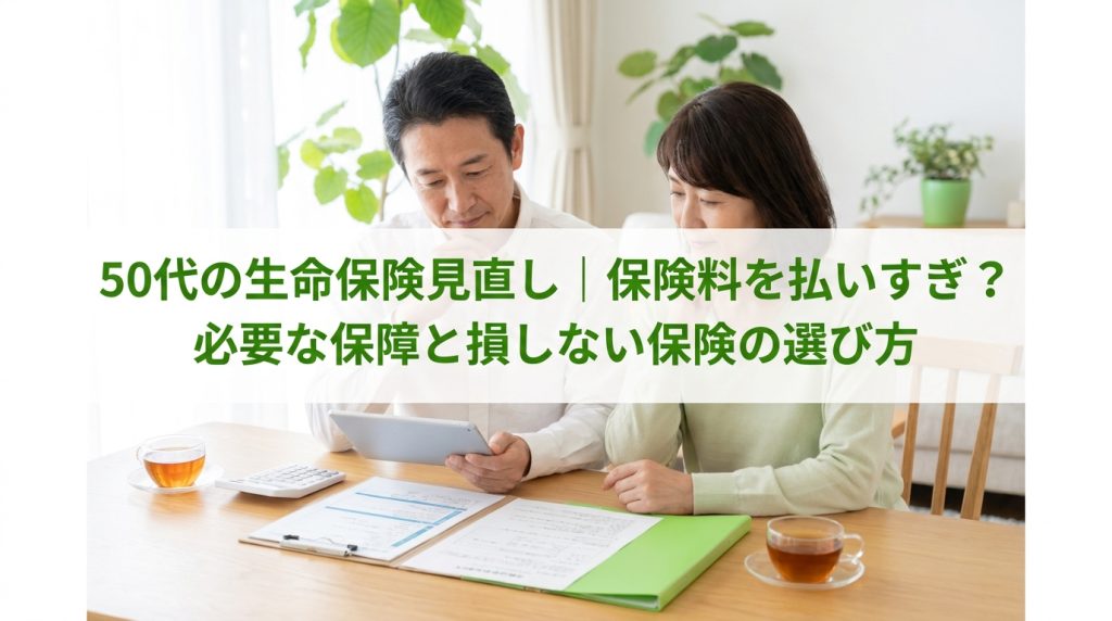 50代の生命保険見直し｜保険料を払いすぎ？必要な保障と損しない保険の選び方